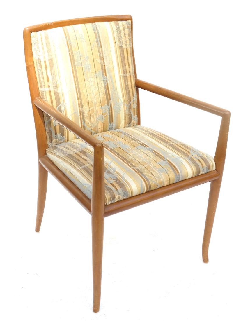 TH Robsjohn Gibbings Armchair: Mid-century modern armchair. [22" L x 29" D x 34 1/2" H; 17 1/2" H to seat.]