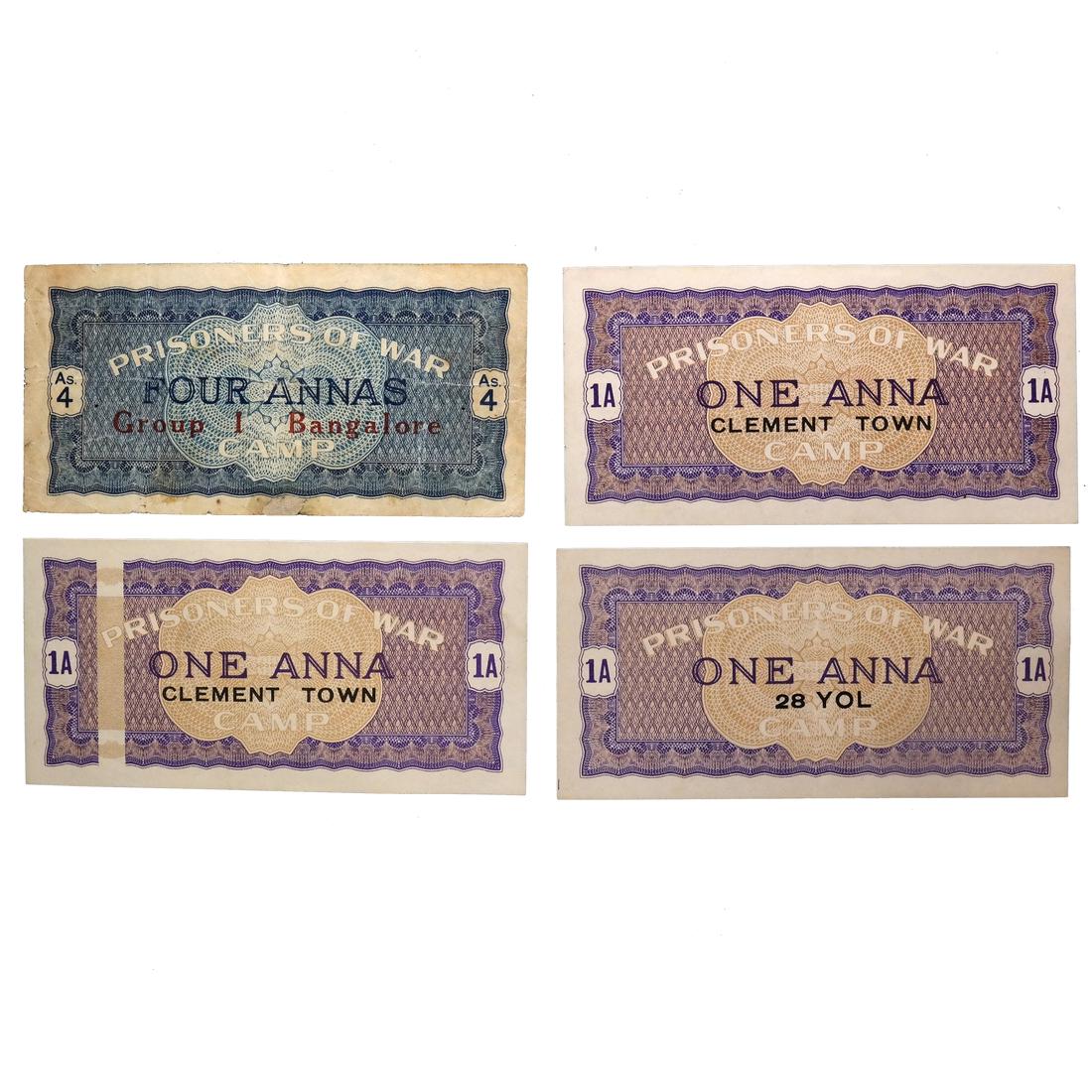 INDIA WORLD WAR II PRISONERS OF WAR CAMP NOTES (1 of 12)