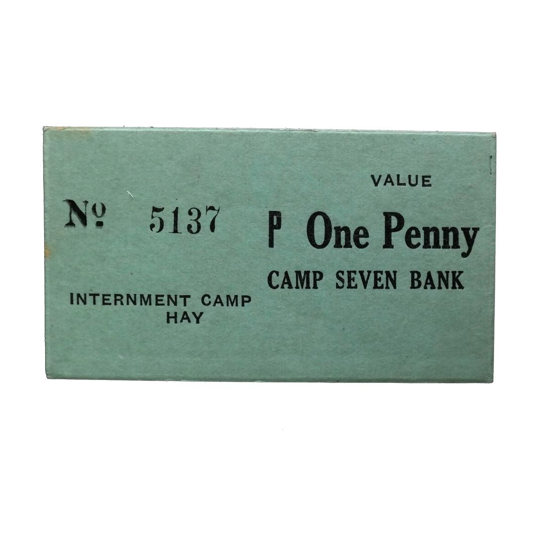 HAY AUSTRALIA WORLD WAR II INTERNMENT CAMP COUPON (1 of 3)