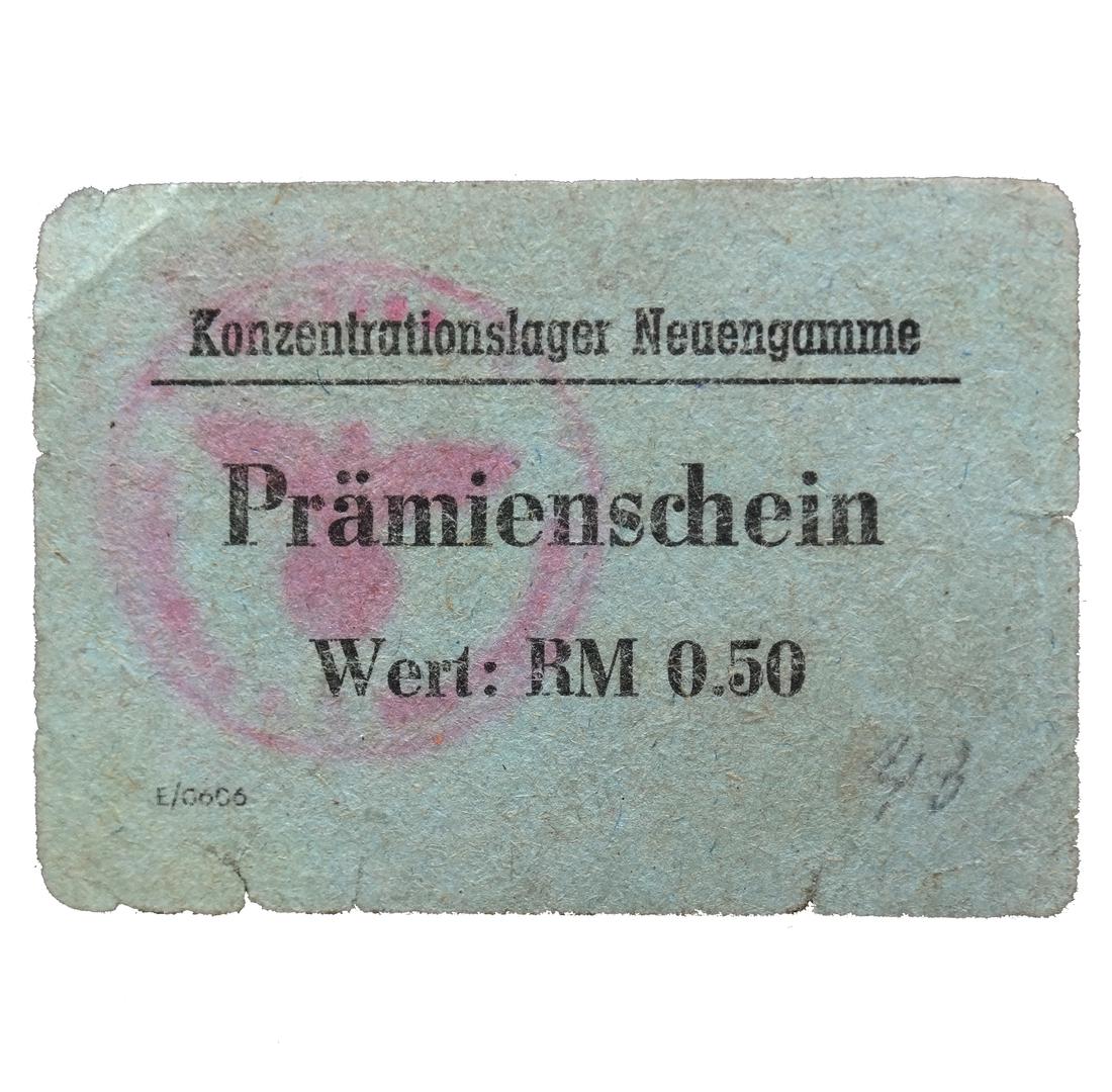 NEUENGAMME CONCENTRATION CAMP 50PF COUPON/NOTE (1 of 5)