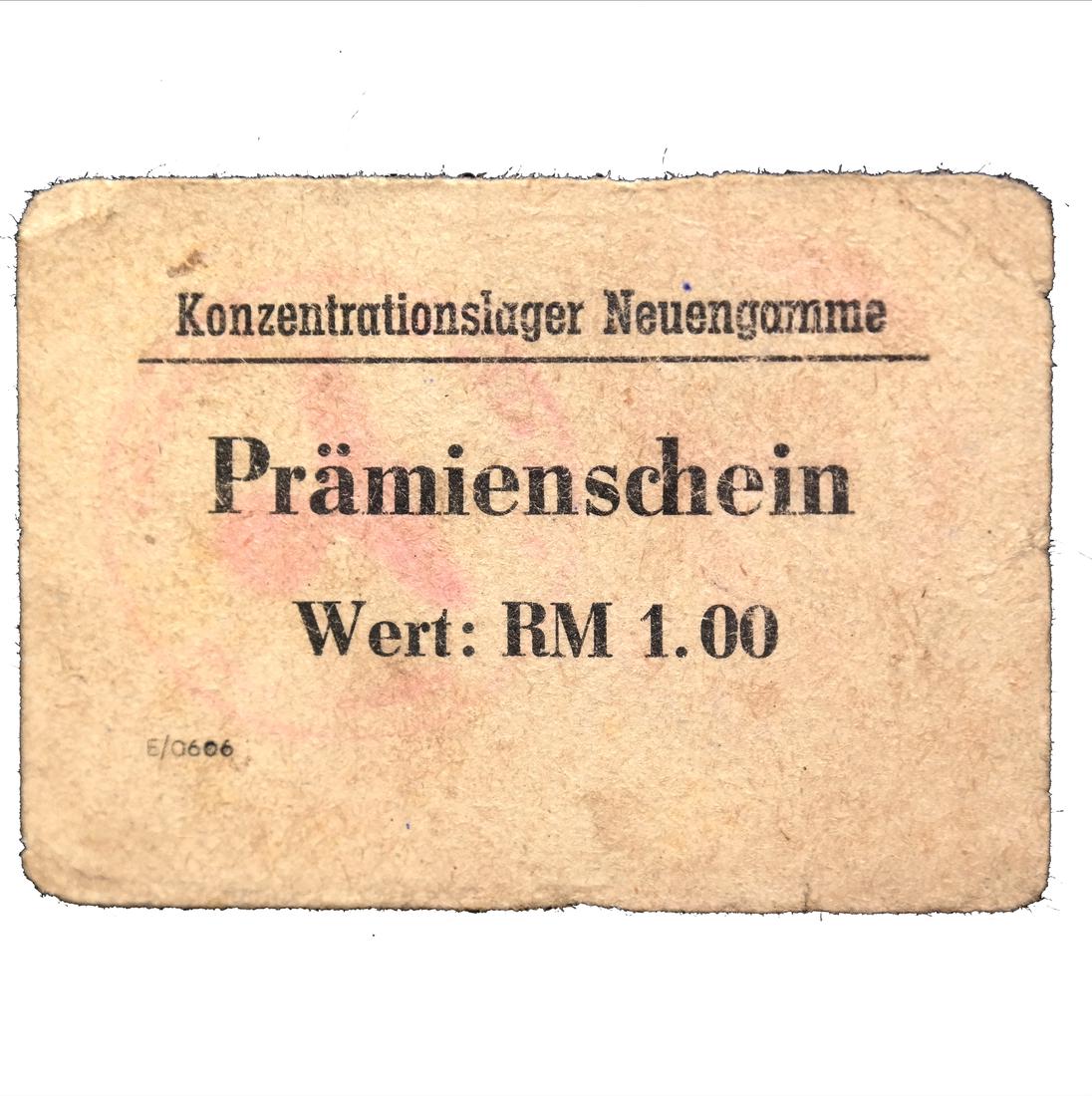 NEUENGAMME CONCENTRATION CAMP 1RM COUPON/NOTE (1 of 4)