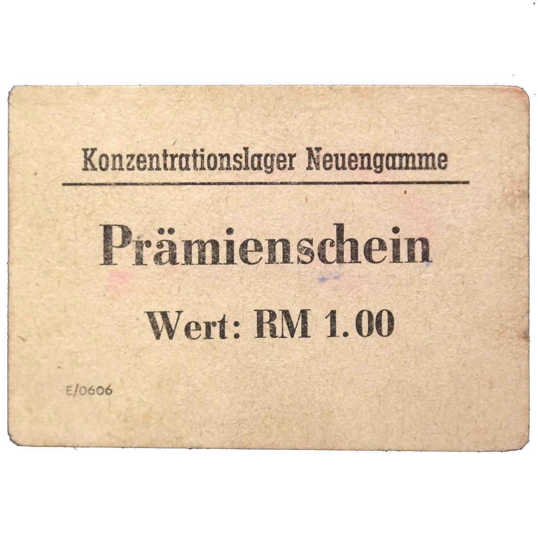NEUENGAMME CONCENTRATION CAMP 1RM COUPON/NOTE (1 of 4)