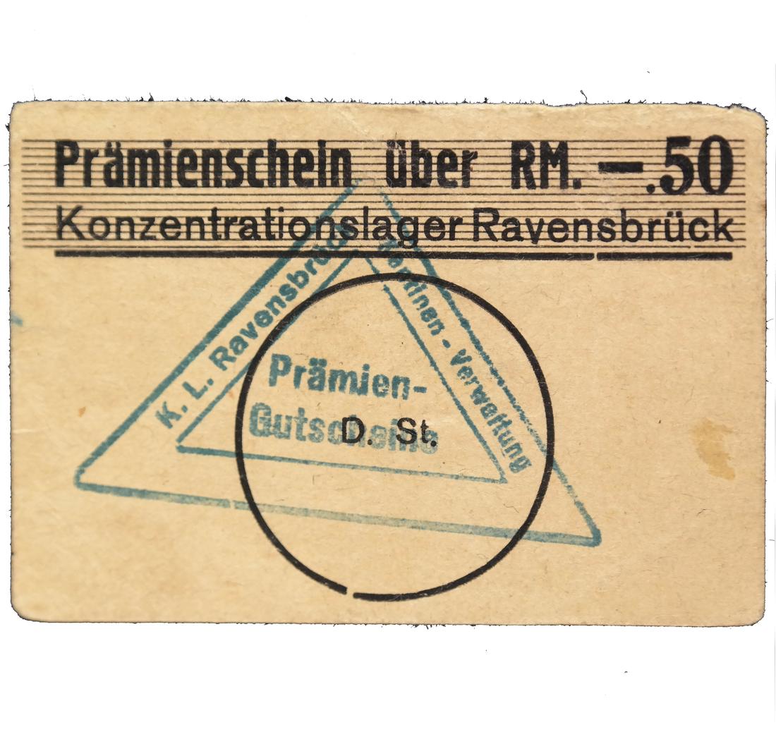 RAVENSBRÜCK CONCENTRATION CAMP 50PF COUPON/NOTE (1 of 4)