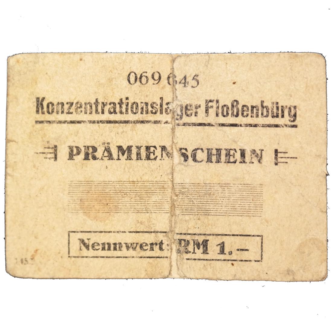 FLOßENBÜRG CONCENTRATION CAMP 1RM COUPON/NOTE (1 of 4)
