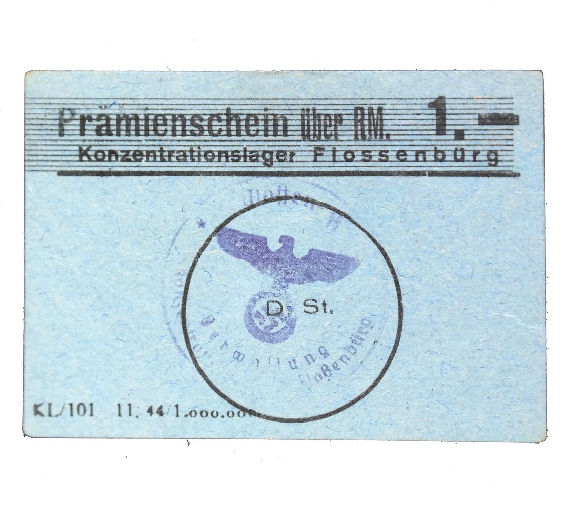 FLOßENBÜRG CONCENTRATION CAMP 1RM COUPON/NOTE (1 of 4)