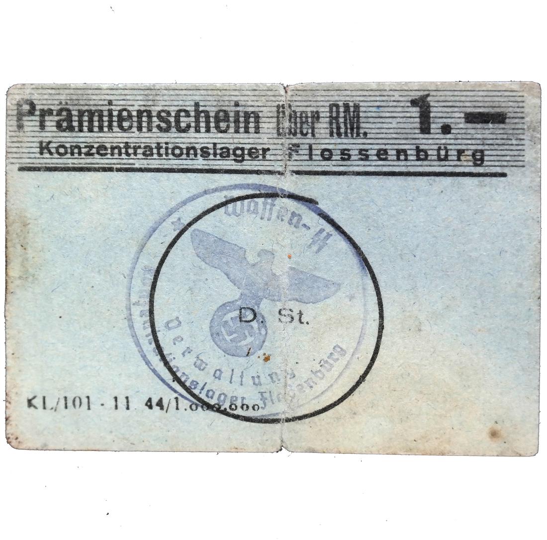 FLOßENBÜRG CONCENTRATION CAMP 1RM COUPON/NOTE (1 of 4)