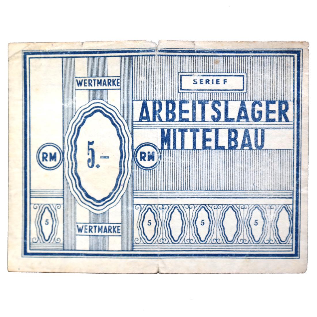 MITTELBAU DORA NORDHAUSEN CONCENTRATION CAMP 5RM NOTE (1 of 4)