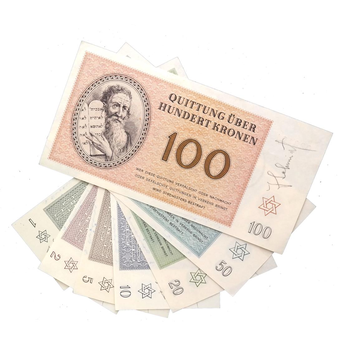 THERESIENSTADT GHETTO CONCENTRATION CAMP SIGNED NOTES (1 of 14)