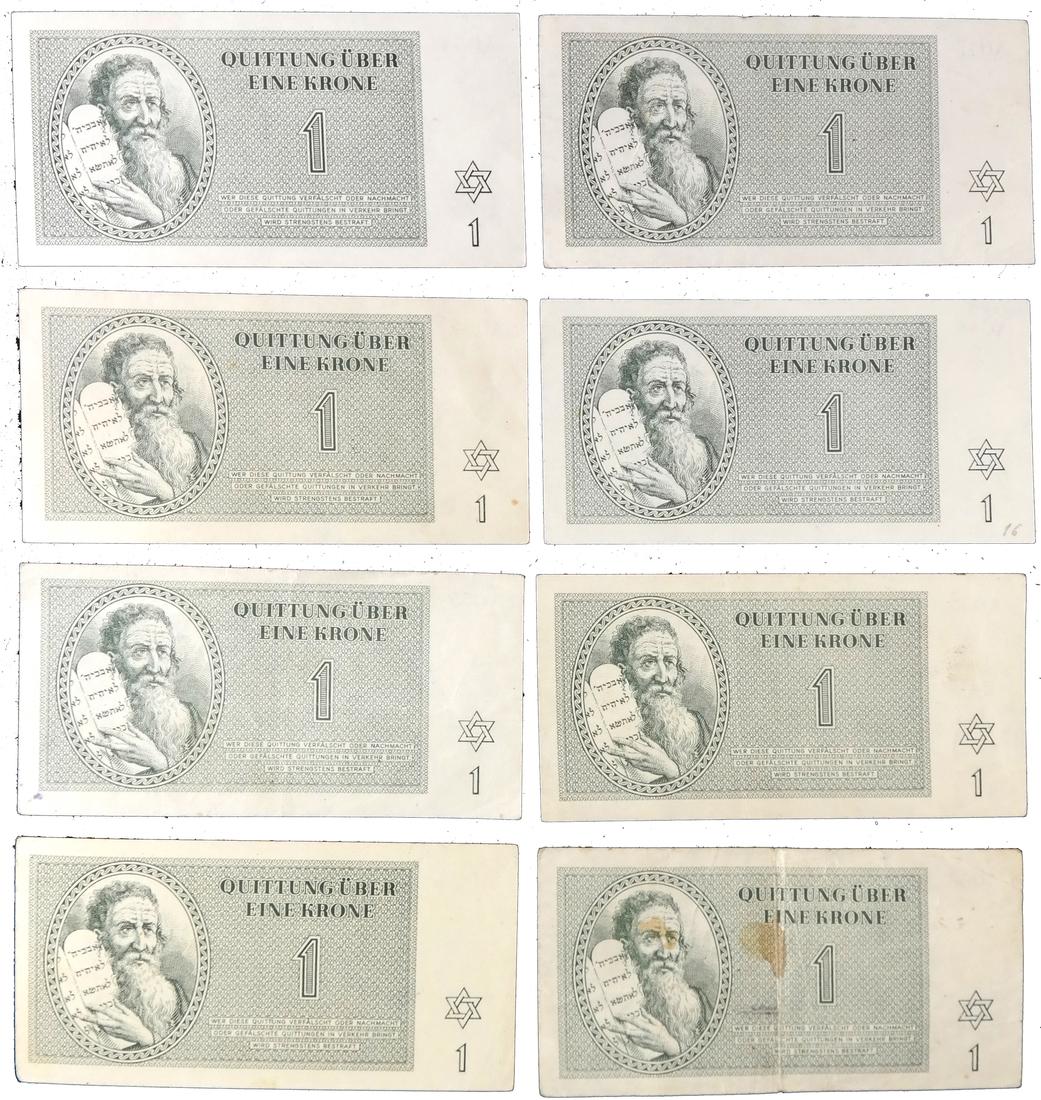 THERESIENSTADT GHETTO CONCENTRATION CAMP 1KR  NOTES (1 of 9)