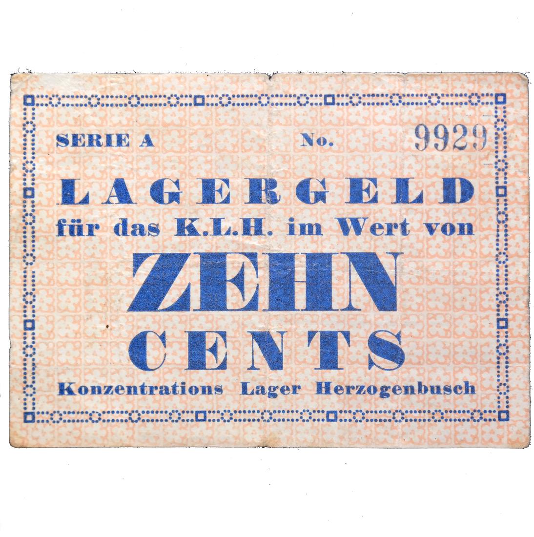 HERZOGENBUSCH VUGHT NETHERLANDS CONCENTRATION CAMP NOTE (1 of 5)