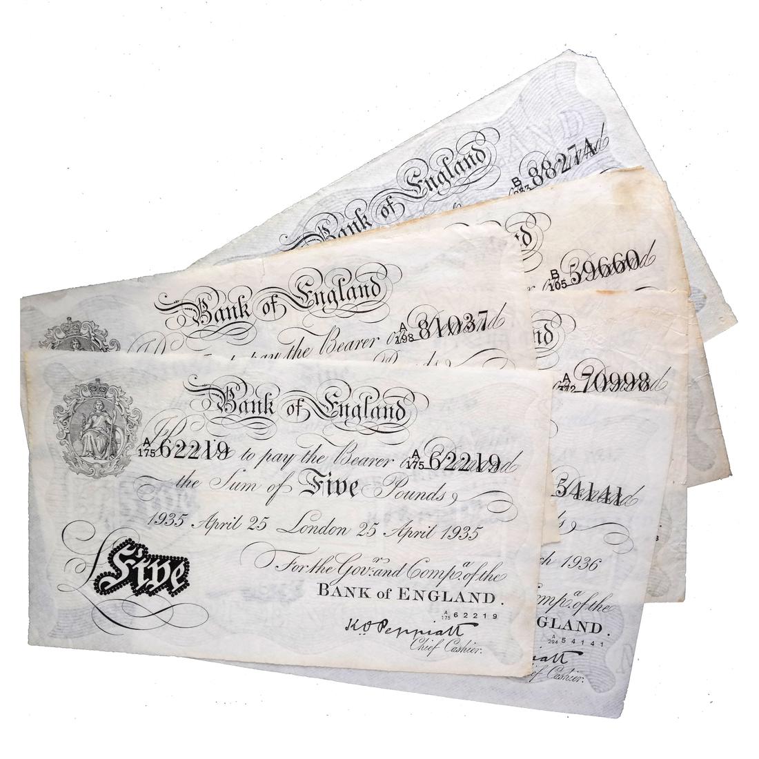 GREAT BRITAIN WWII OPERATION BERNHARD £5 FORGERY (1 of 8)