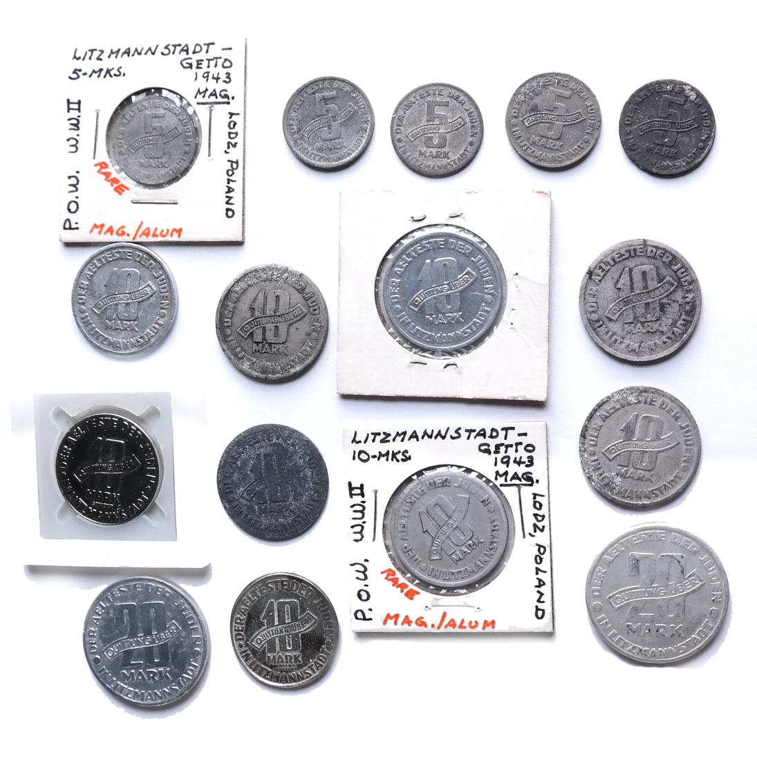 LITZMANNSTADT LODZ JEWISH GHETTO 1942 COINS (1 of 9)