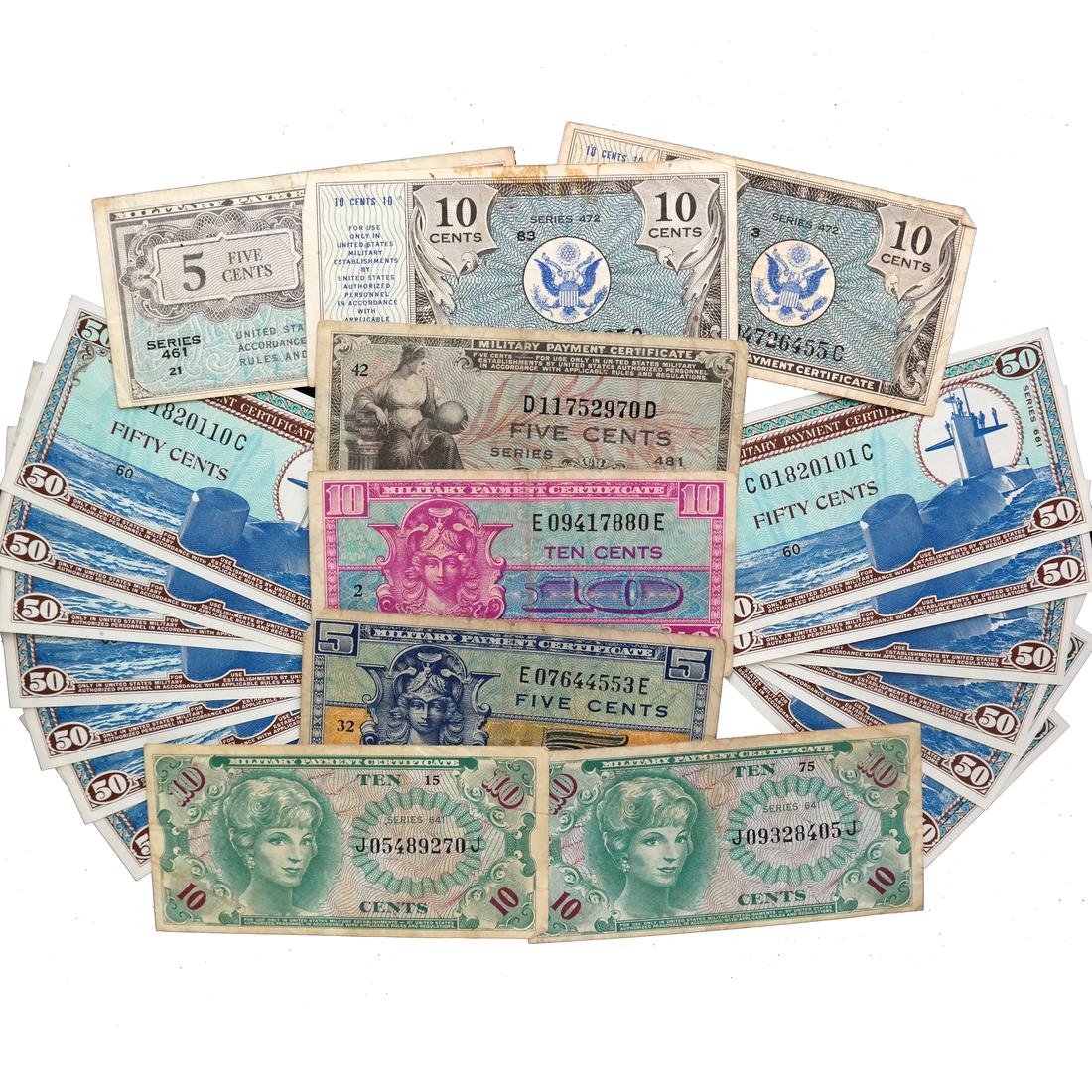 UNITED STATES 1946-1970 MILITARY PAYMENT CERTIFICATES (1 of 14)