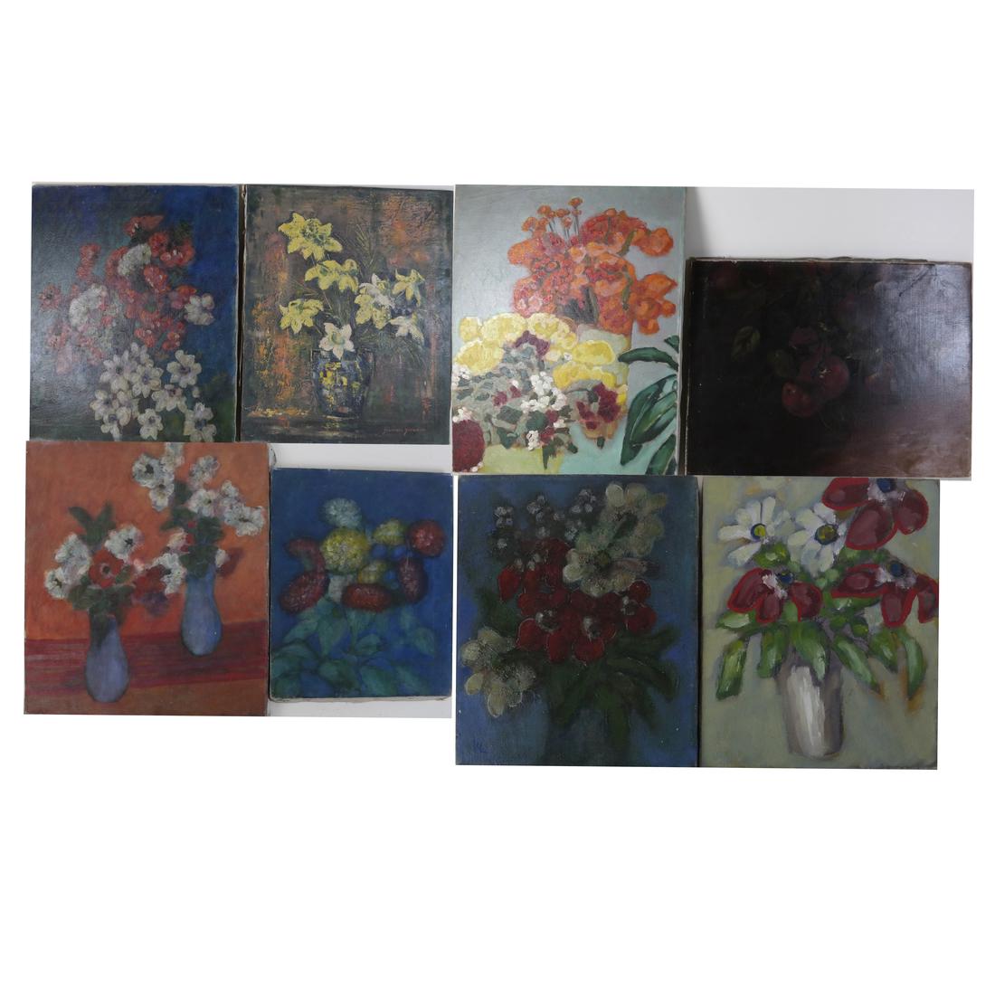 Boxed Lot of Unframed Works on Canvas (1 of 4)