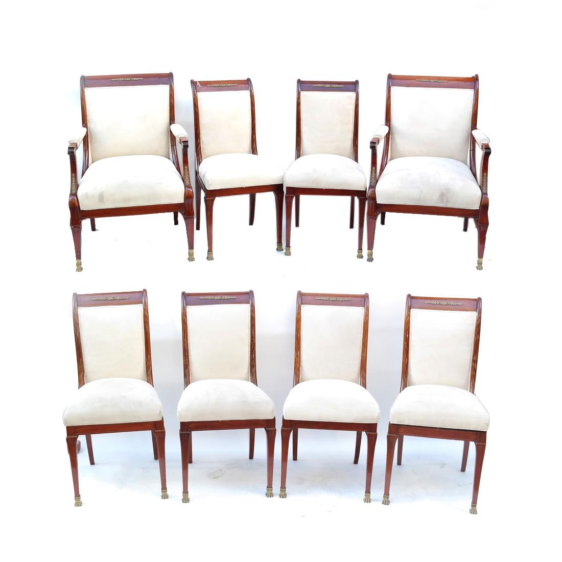 Set of 8 Empire-Style Dining Chairs (1 of 8)