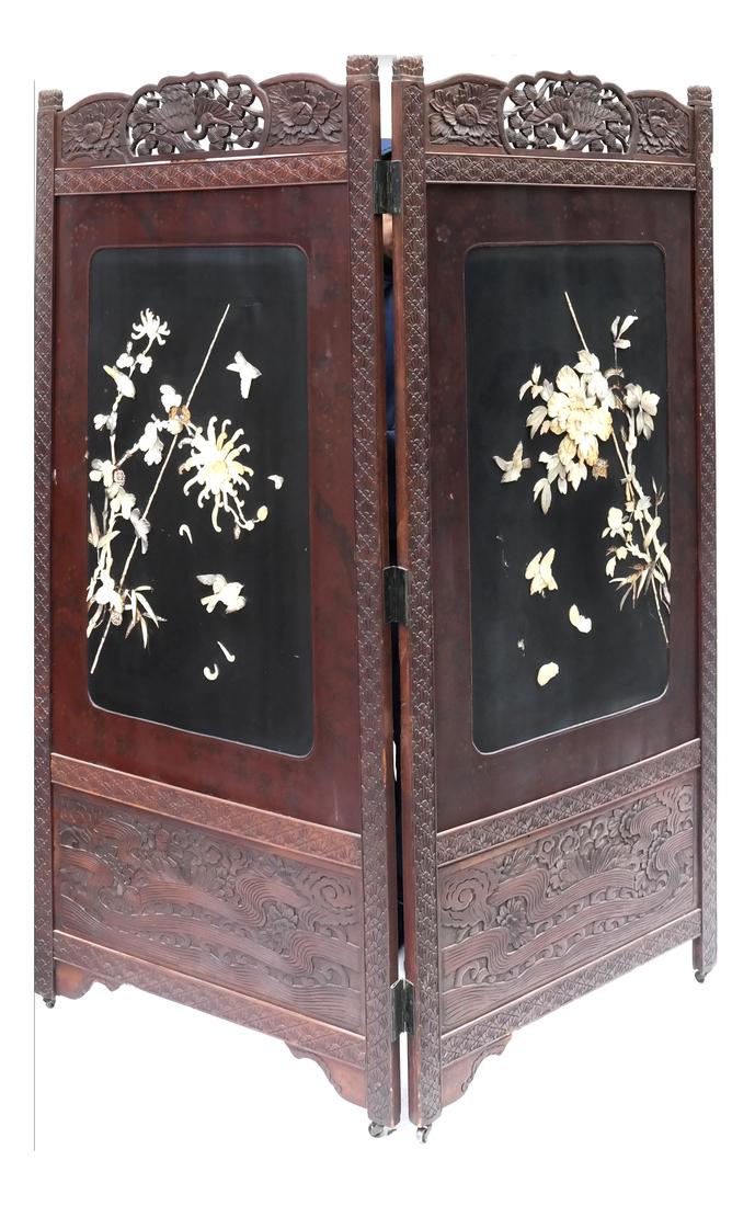 Asian Mother-of-Pearl Inlaid Screen (1 of 10)