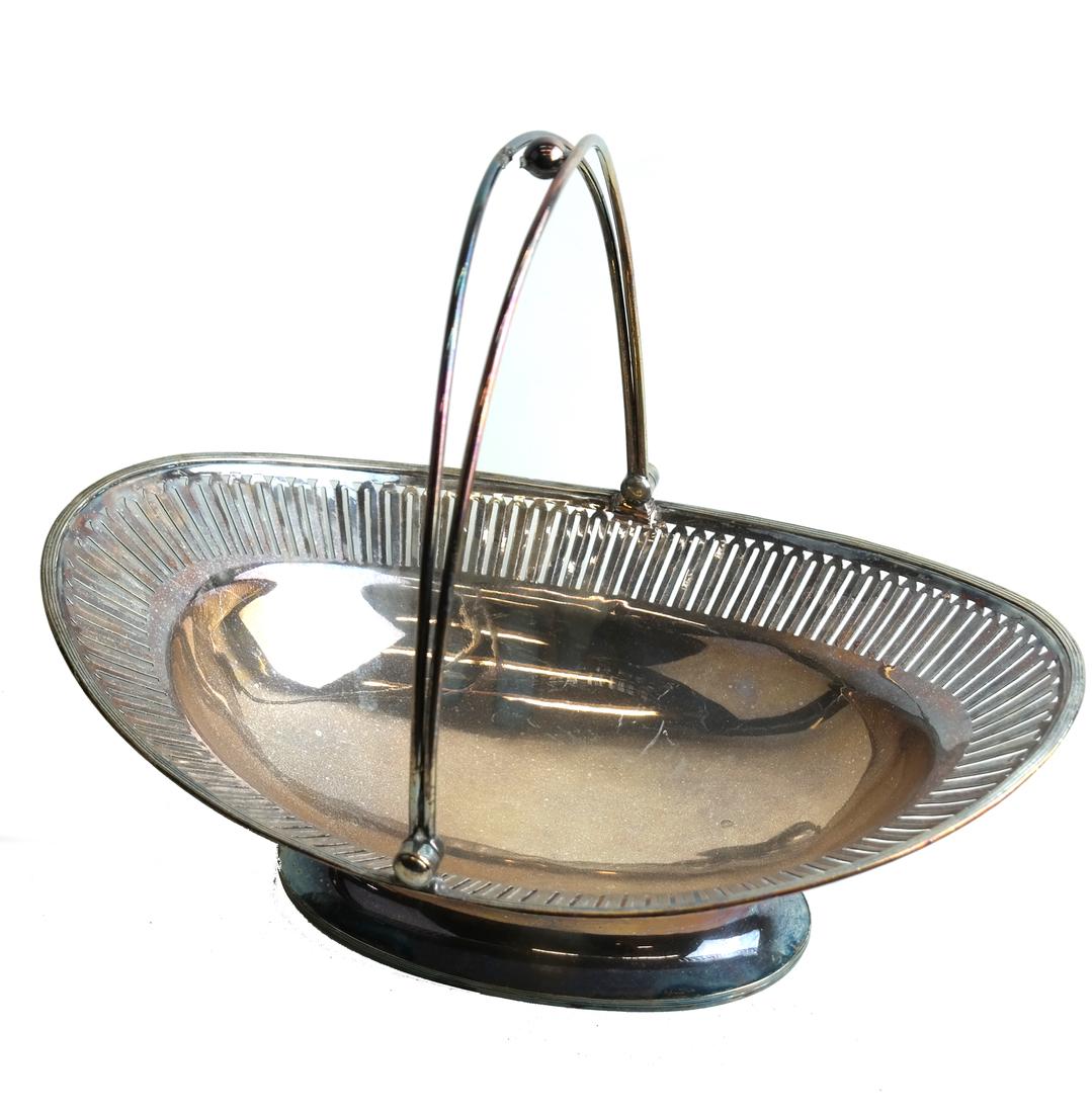 Silver-Plated Reticulated Basket (1 of 5)