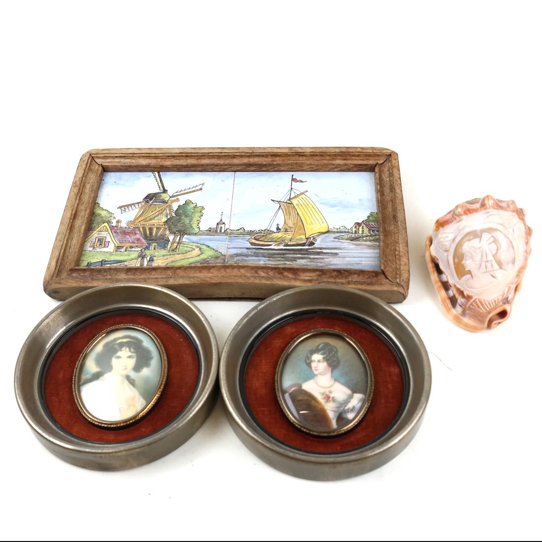 Tile, Conch Shell, Two Portraits (1 of 6)