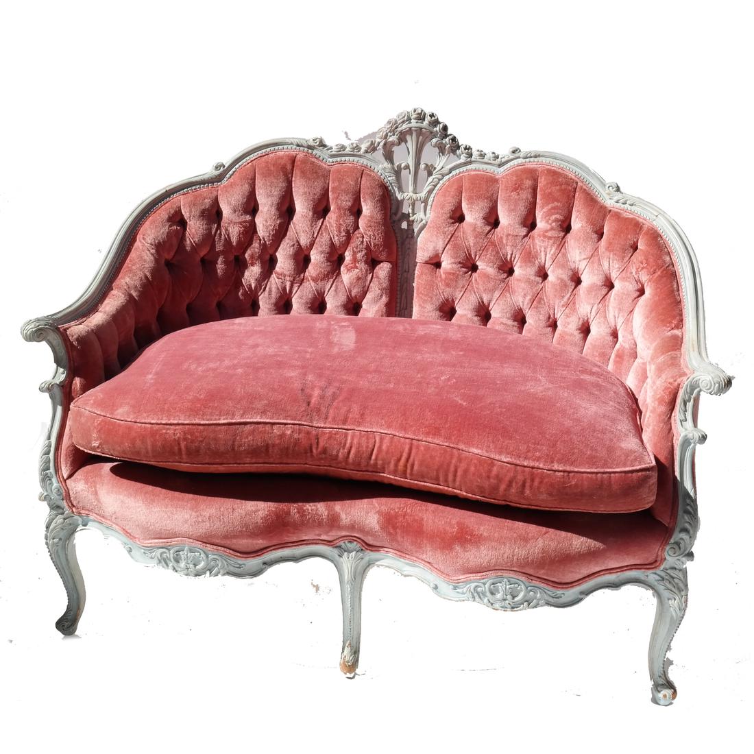 19th C. French Painted Settee (1 of 8)