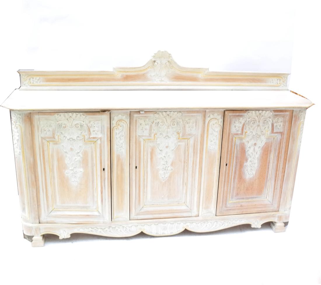 Ornate Pickled Sideboard (1 of 8)