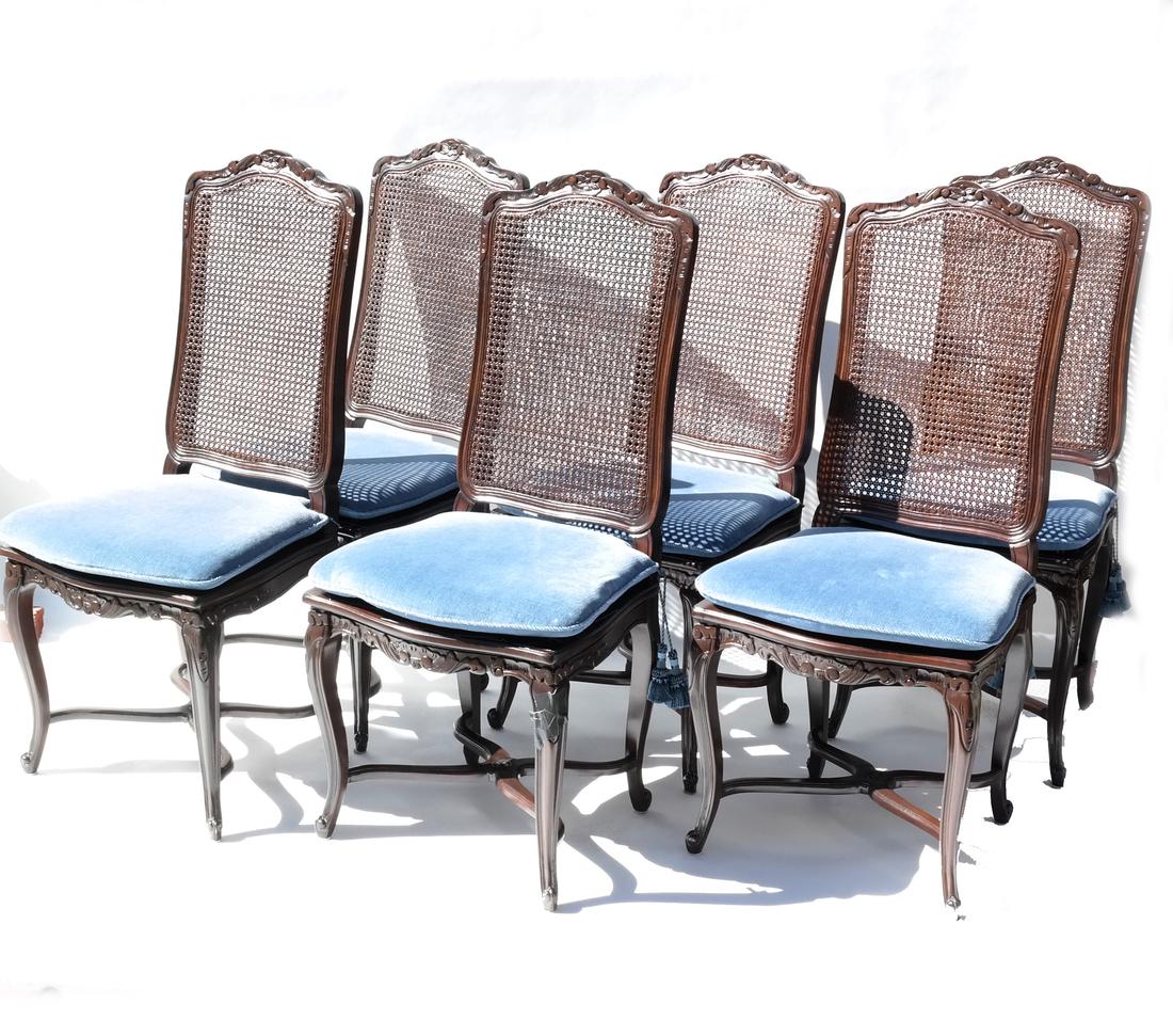 Six Walnut Dining Chairs (1 of 6)