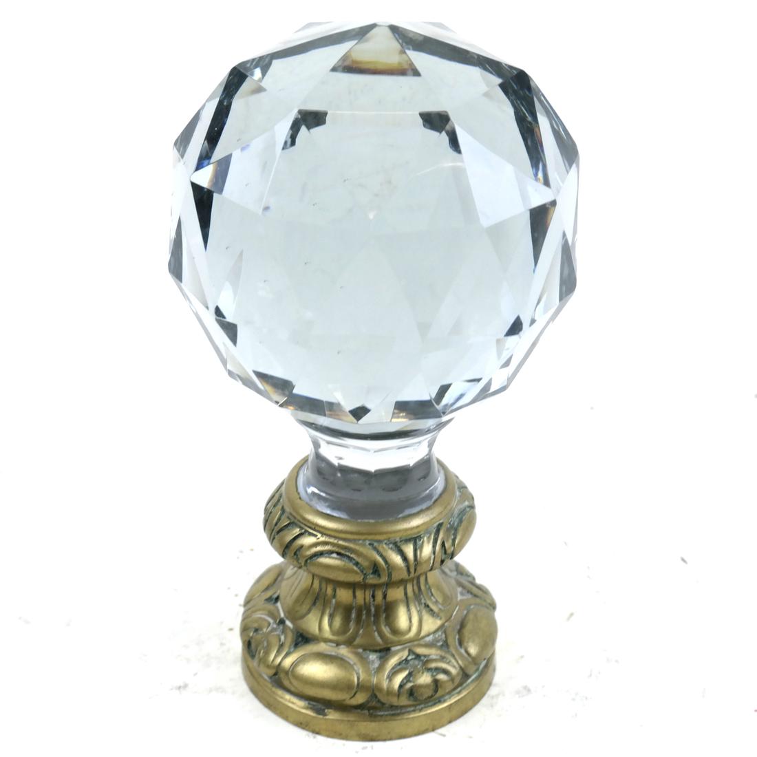 Glass and Brass Newel Post (1 of 4)