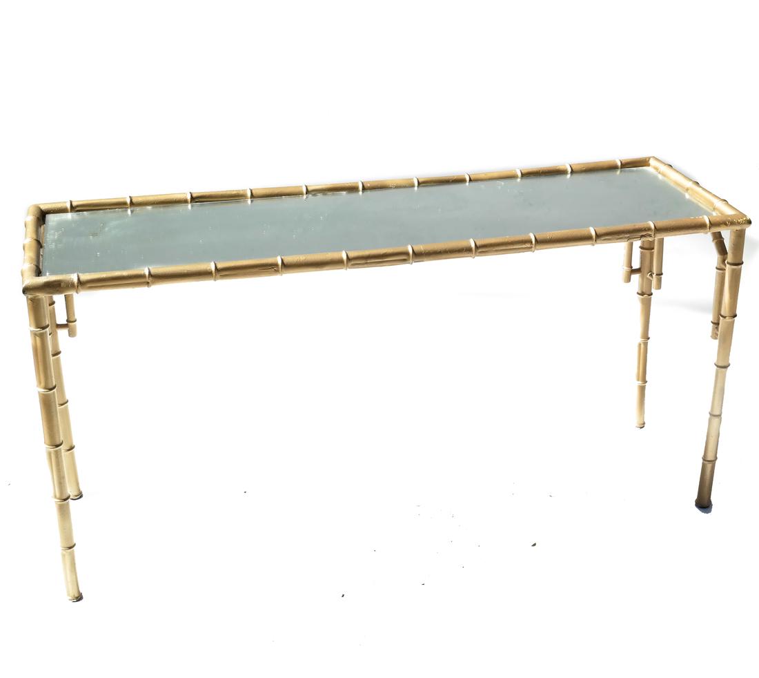 Modern Faux Bamboo Console Table (1 of 4)