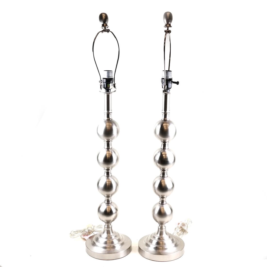 Pair of Modern Chrome Lamps (1 of 5)