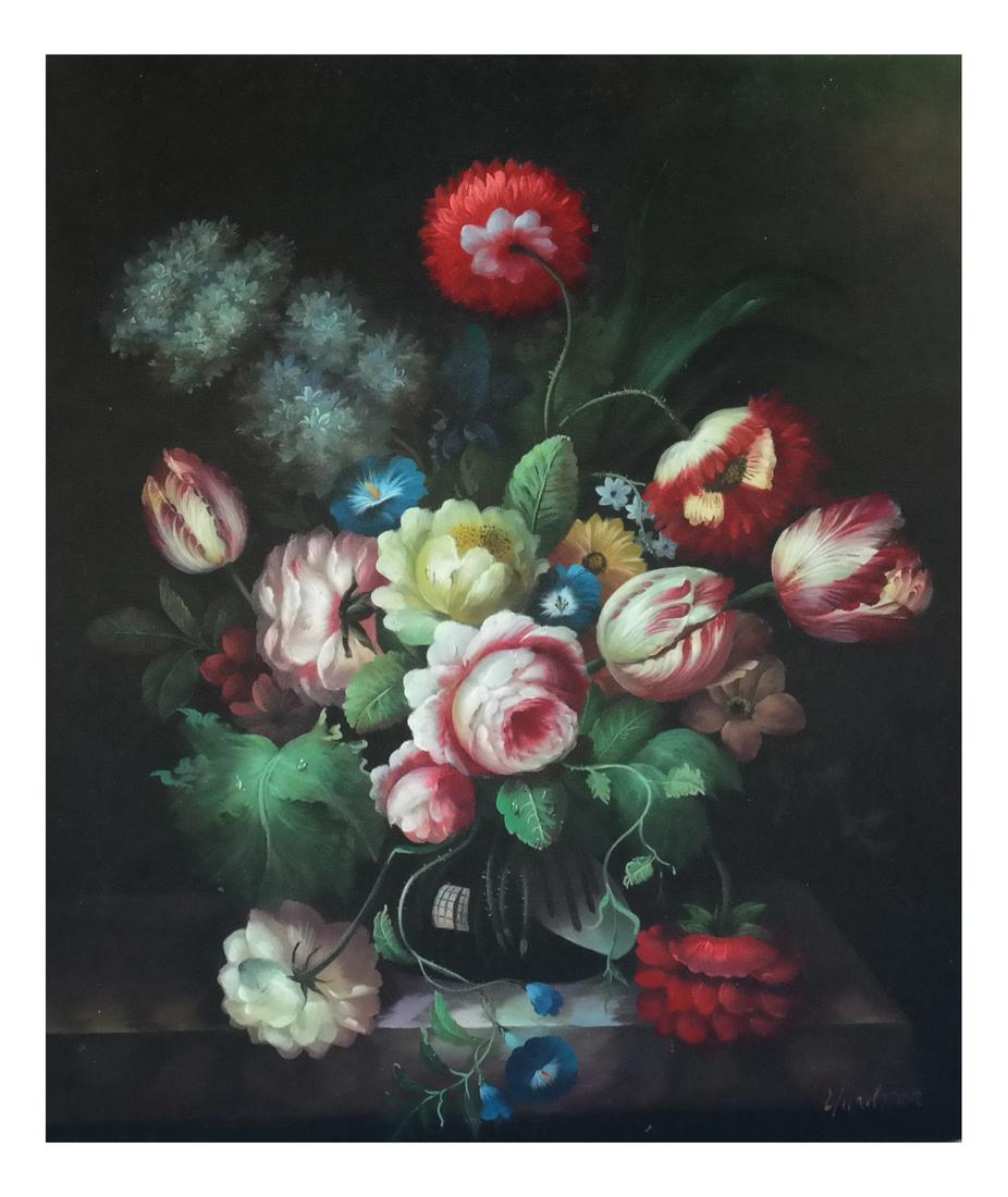 Flemish-Style Floral Still Life, O/C (1 of 7)