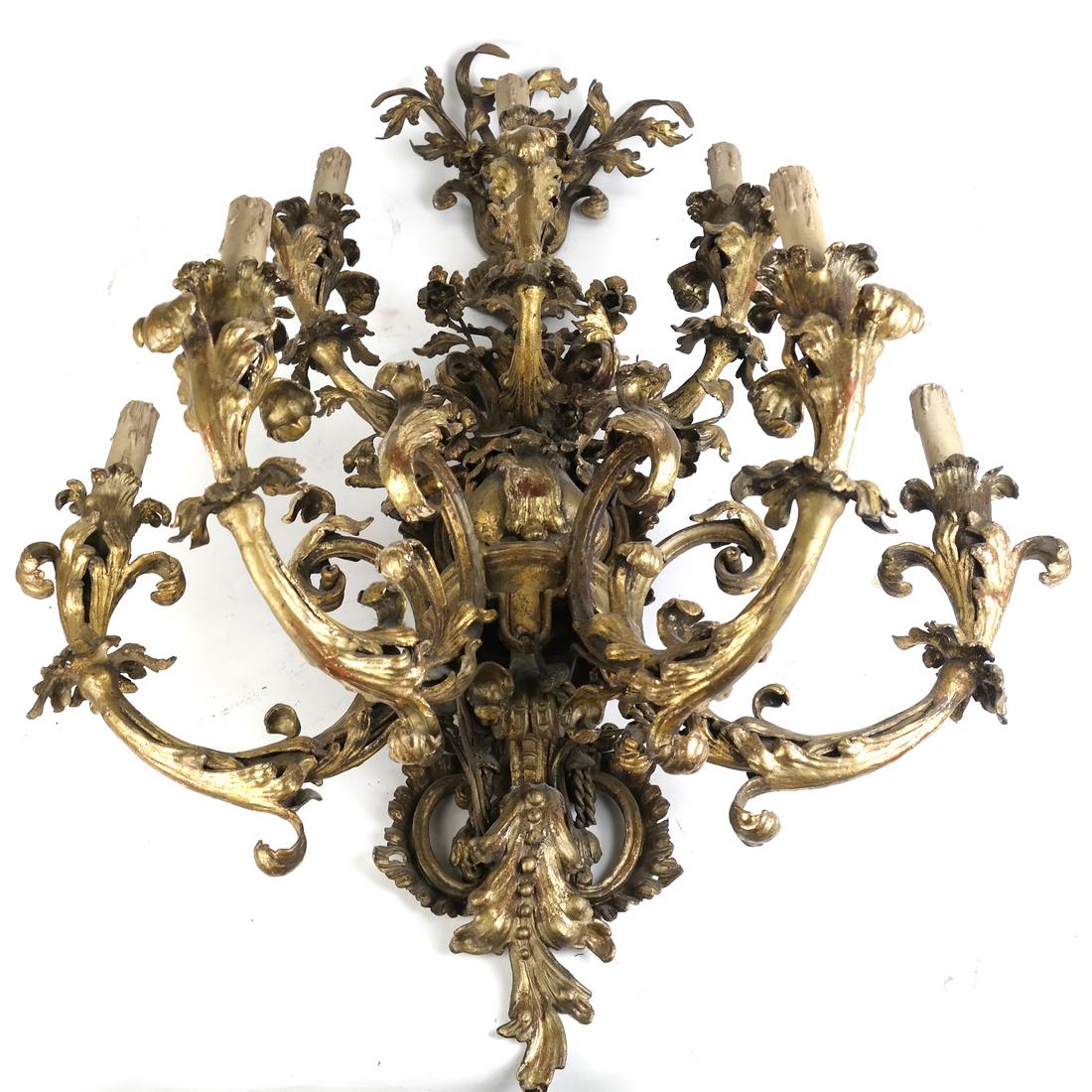 19th Century Bronze Sconce (1 of 7)