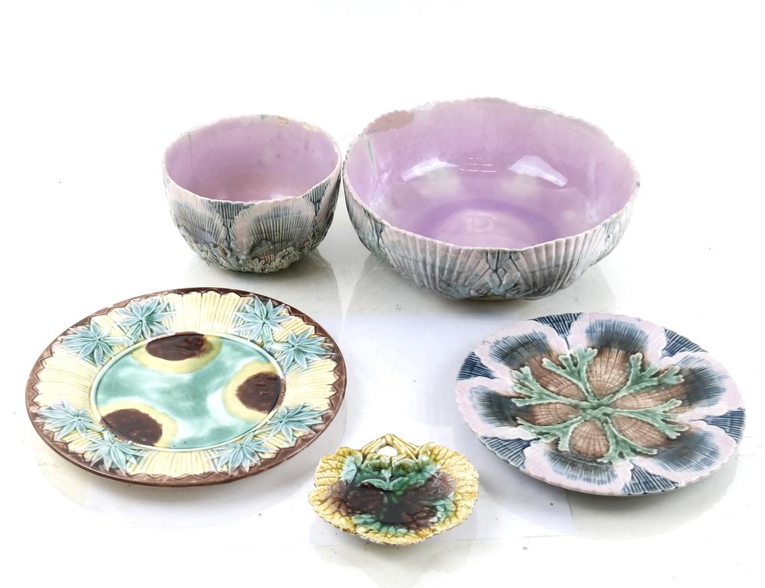 5 English / American Majolica Articles (1 of 10)