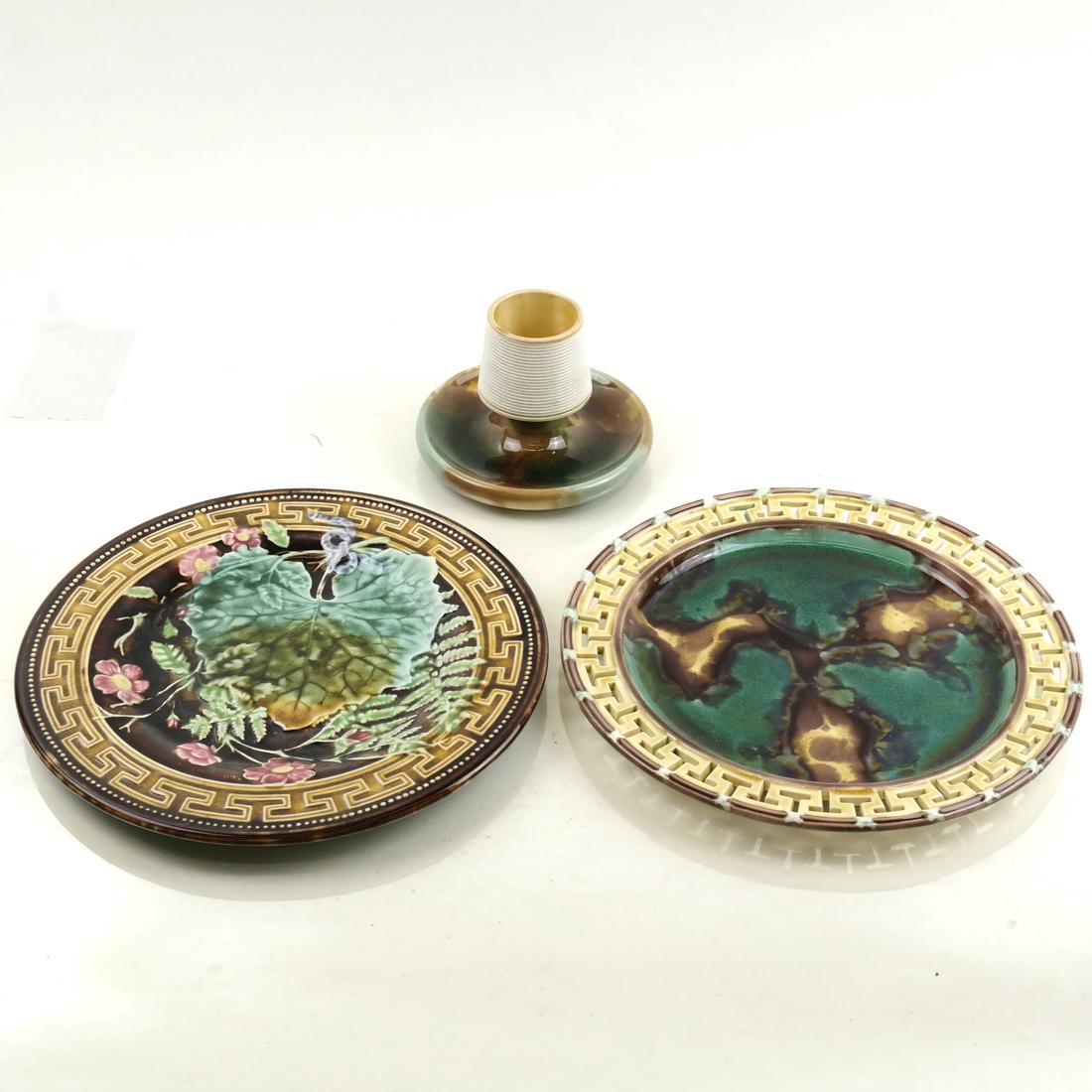 3 Majolica Various Table Articles (1 of 6)