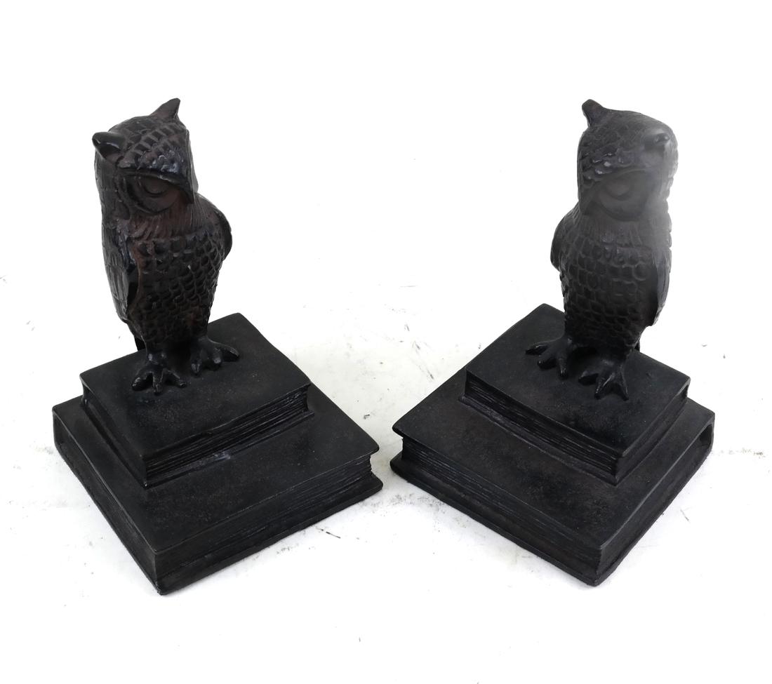 Pair of Metal Owl Bookends (1 of 5)