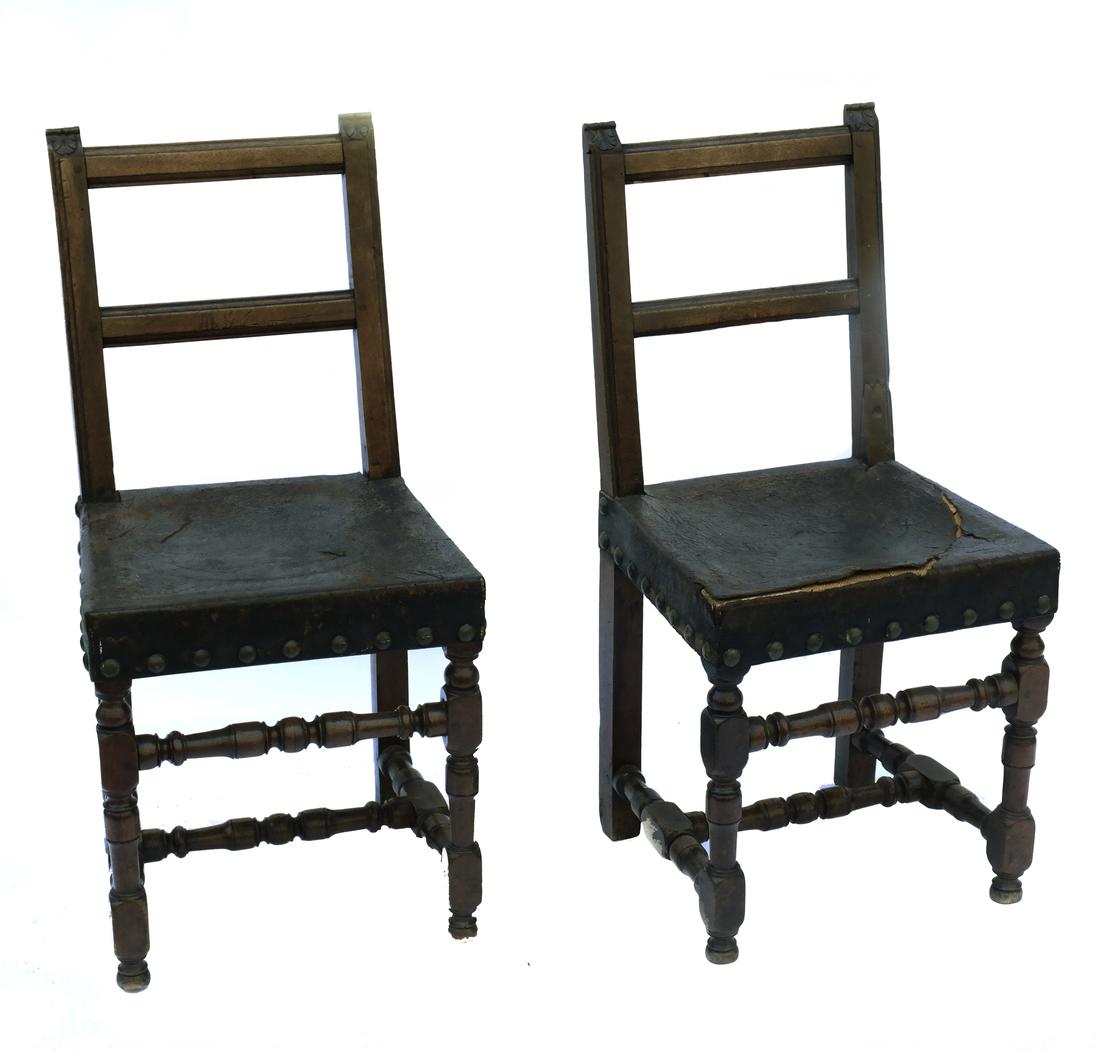 Pair of Antique Continental Chairs (1 of 6)