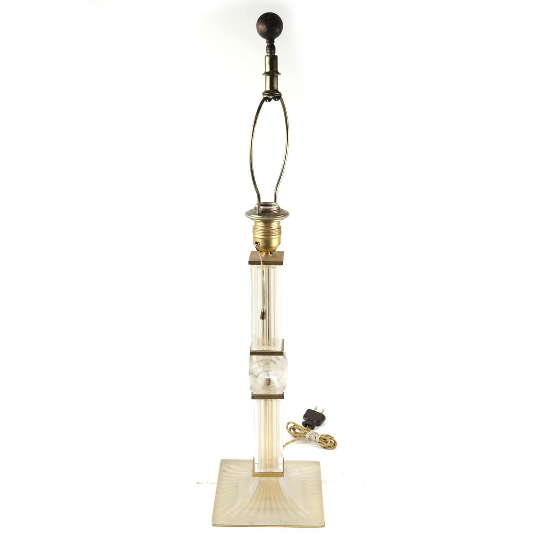 Art Deco Lalique Table Lamp (1 of 4)