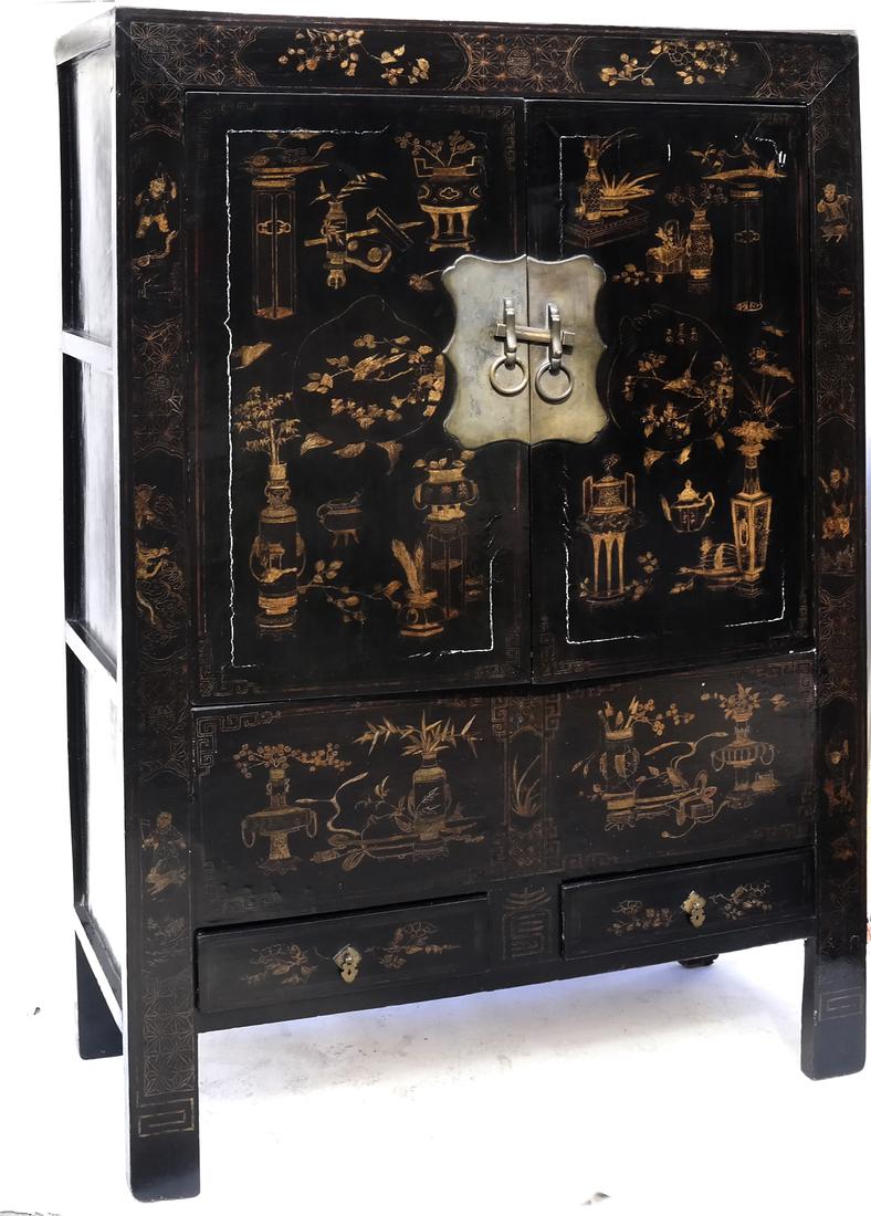Chinoiserie Gilt-Decorated Cabinets (1 of 10)
