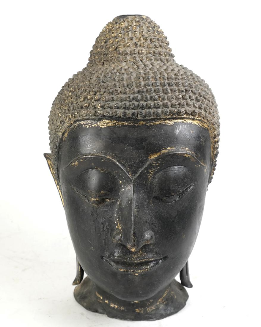 Southeast  Asian Bronze Head of Buddha (1 of 10)