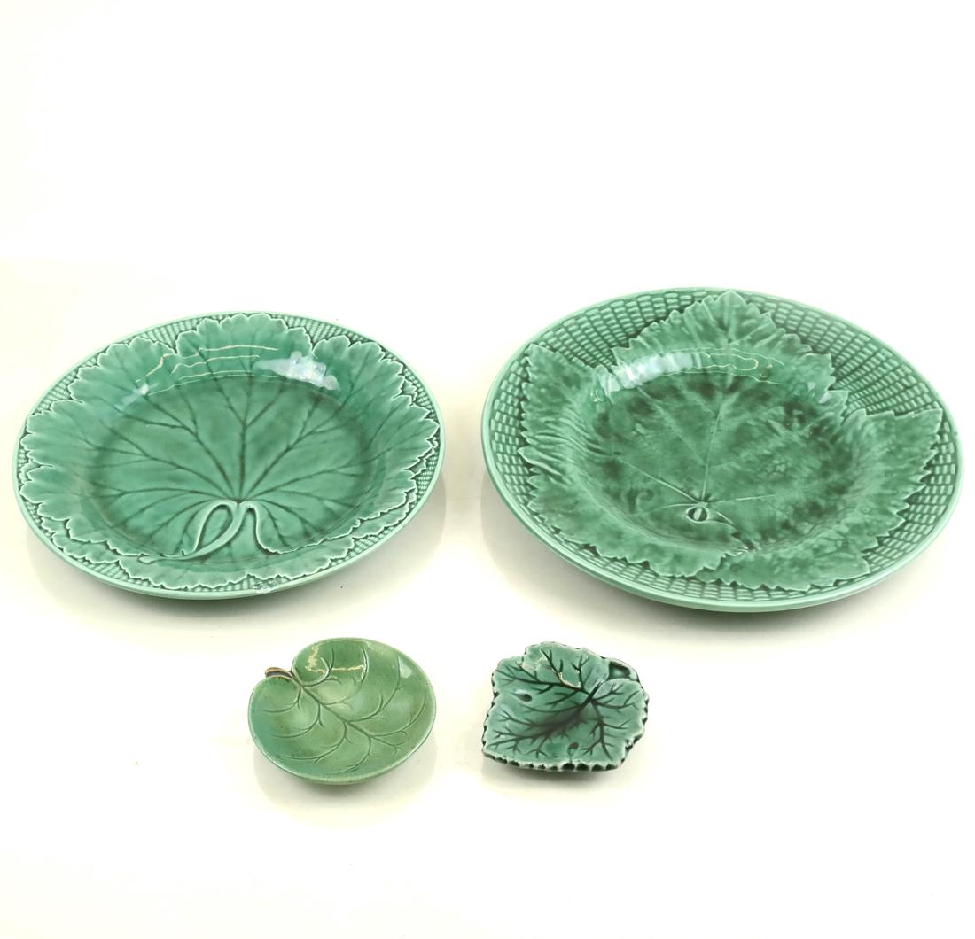 Four Assorted Majolica Plates (1 of 7)