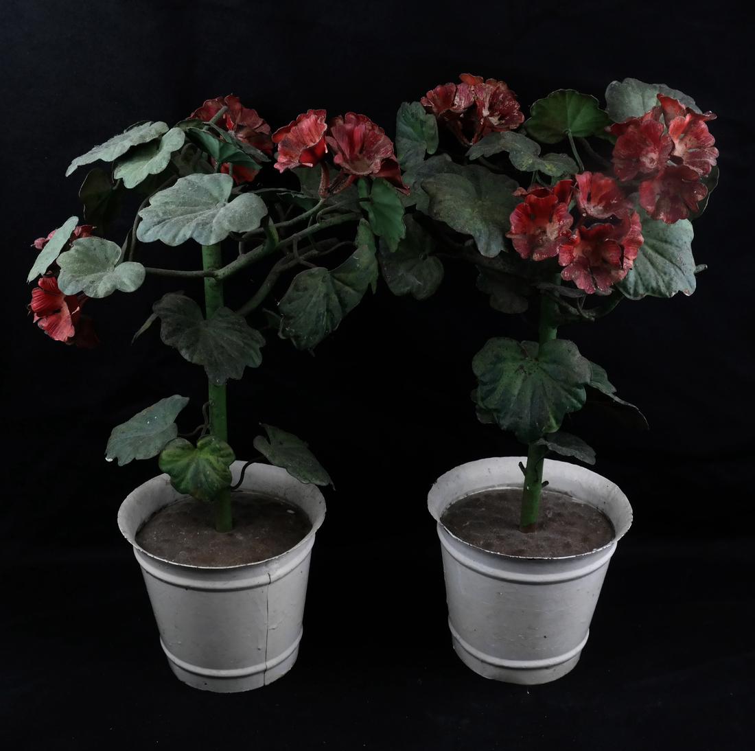 Pair of Tole Flower Pots (1 of 6)