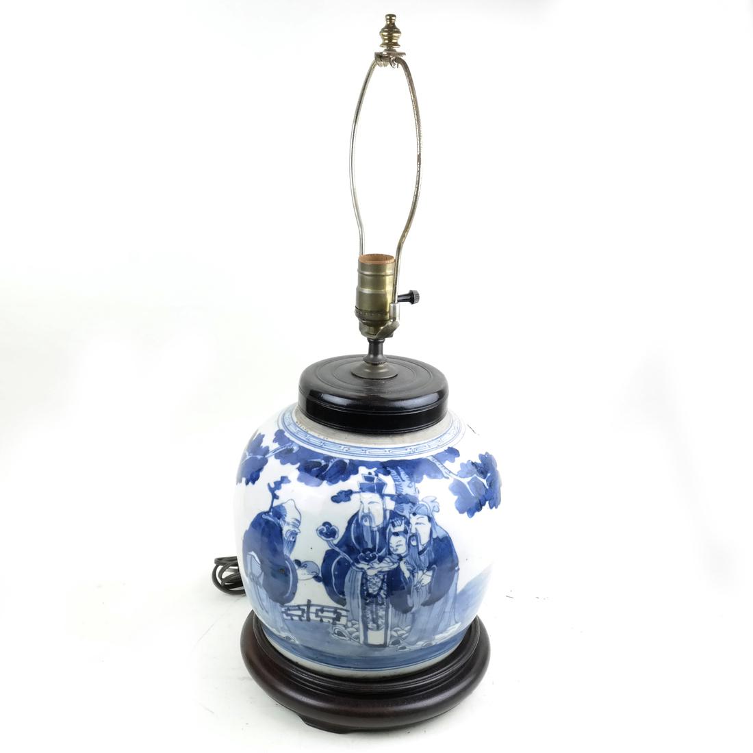 Chinese Blue and White Lamp (1 of 5)