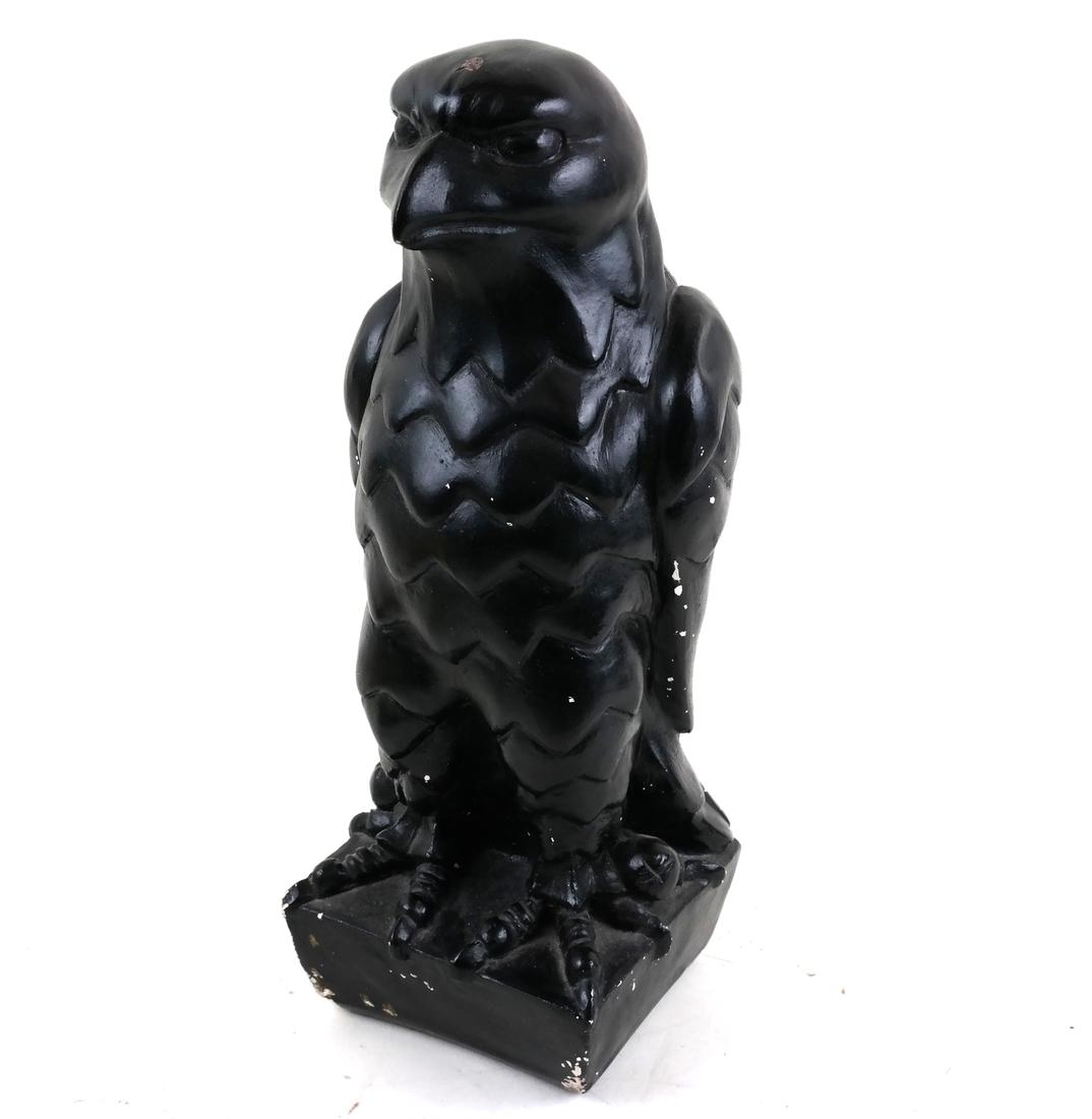 Black Painted Plaster Maltese Falcon: Mid-20th century, "The Stuff That Dreams Are Made Of". [10 1/4" H x 4" W x 4 3/4" D]. Provenance: the original owner was an associate producer of the move "The Maltese Falcon", family legend is that t