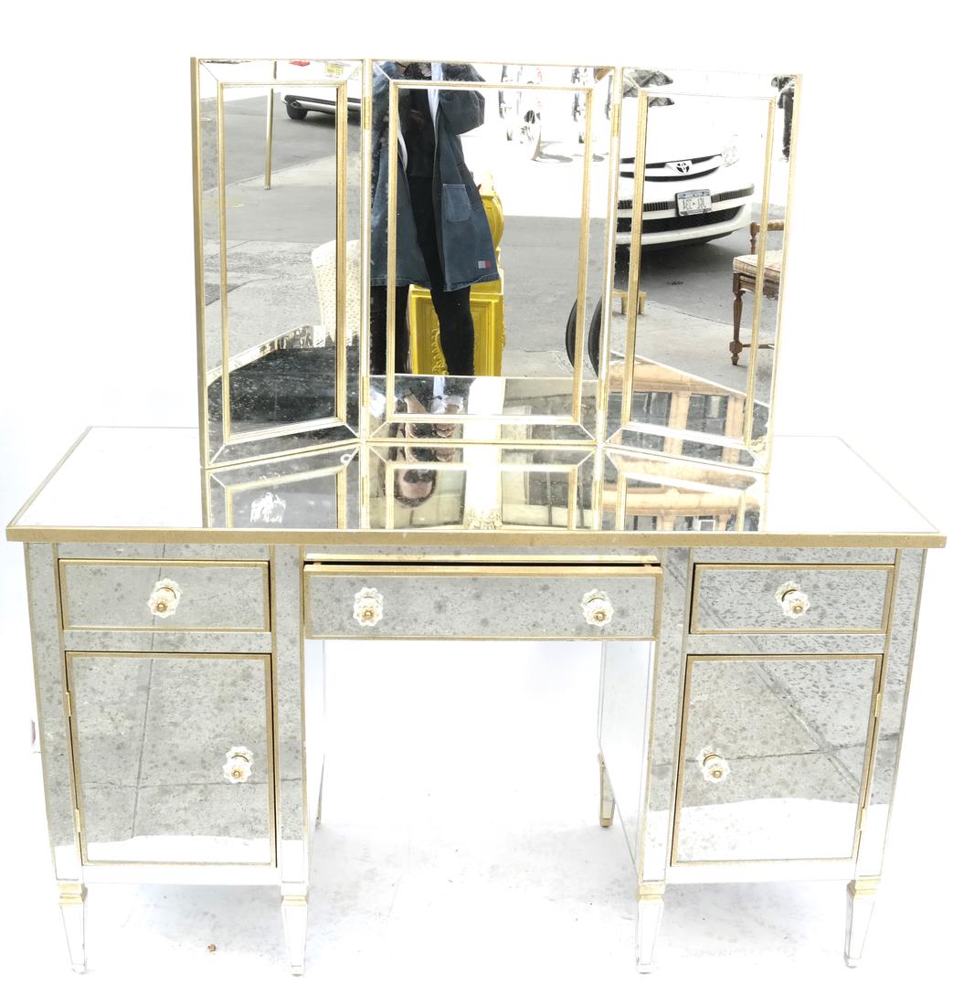 Modern Mirror Vanity with Triptych (1 of 8)