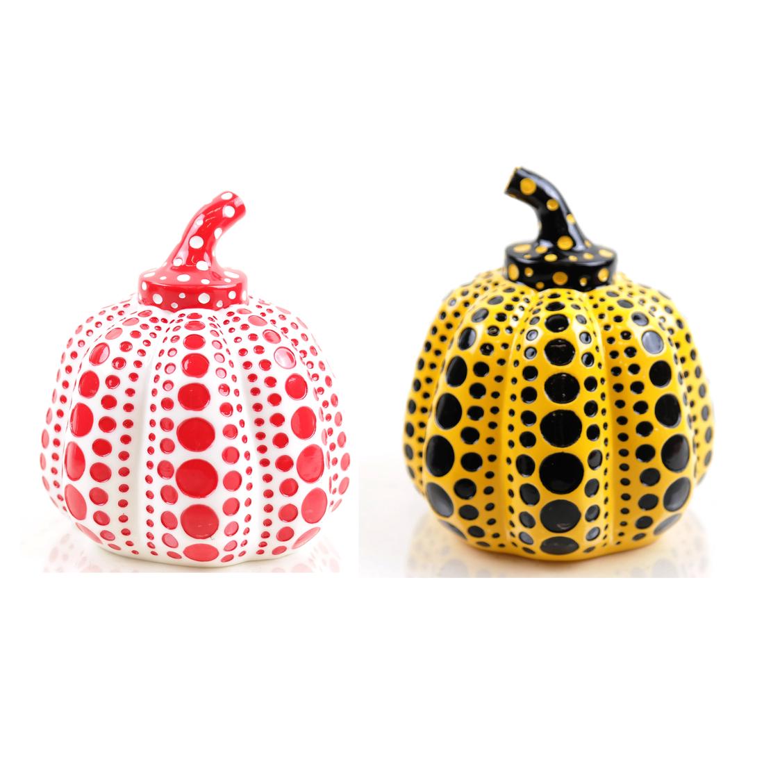 Yayoi Kusama, 2 Glazed Ceramic Pumpkin Sculptures (1 of 10)