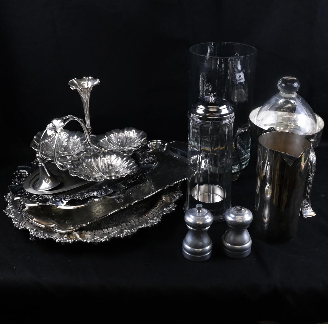 13 Silver-Plated/Glass Serving Articles (1 of 6)