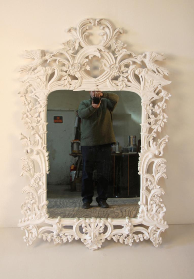 Ornate White Painted Mirror (1 of 1)