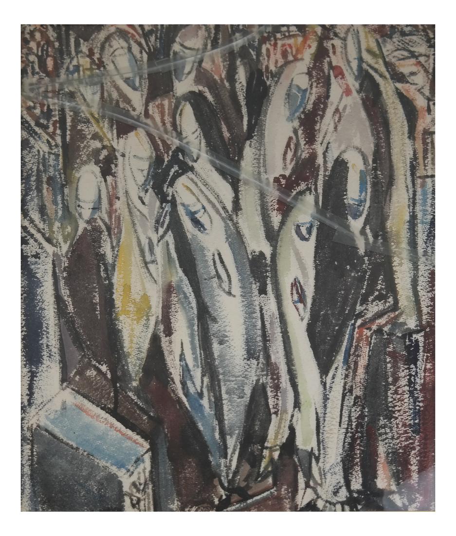 Abstract Figures, Gouache (1 of 7)