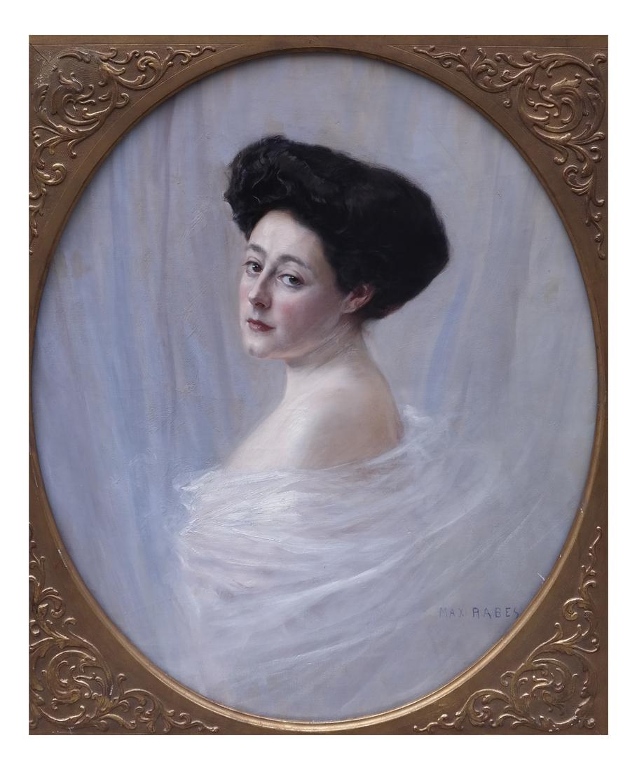 Max Rabes, Portrait of A Lady - Oil On Canvas (1 of 7)