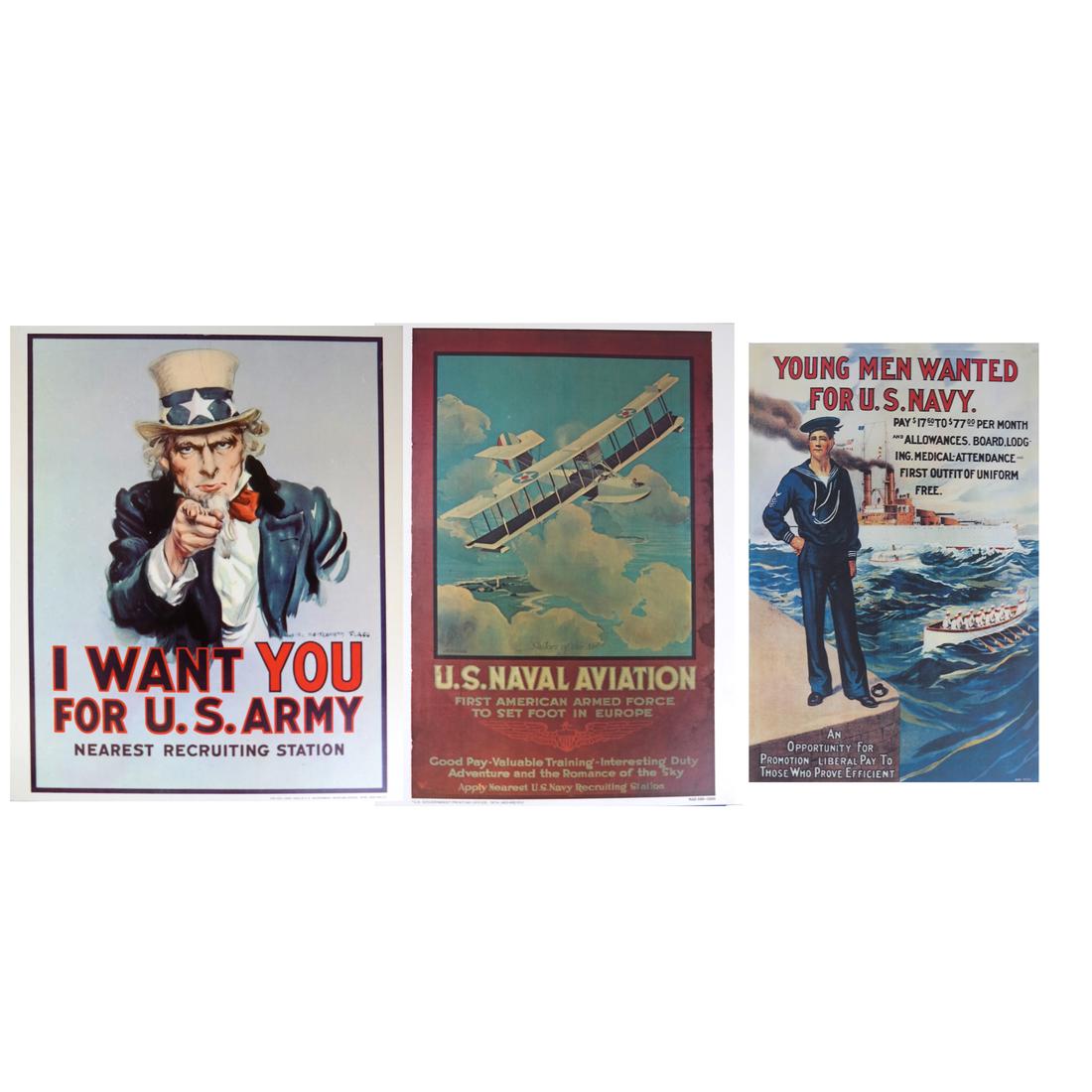 Eight Prints of Military Posters (1 of 4)