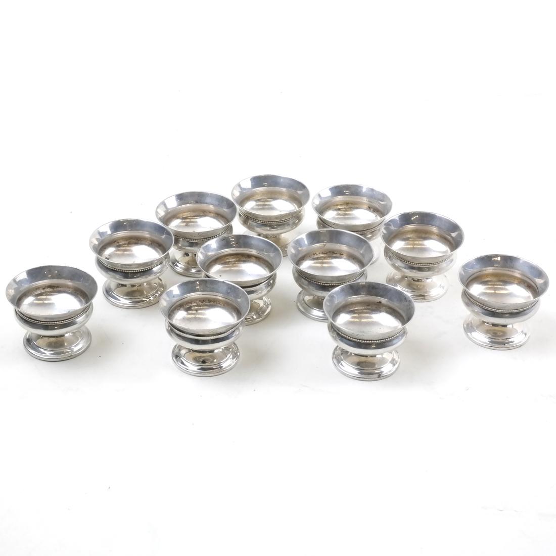 Set of 11 Whiting Mfg. Co. Sterling Individual Salts (1 of 3)