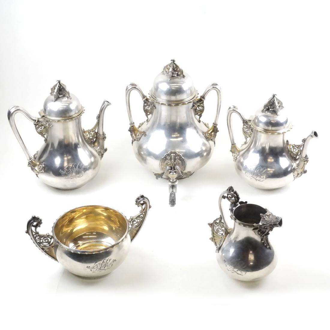 Rare Tiffany & Co. Sterling 5-Piece Tea & Coffee (1 of 10)